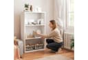 oyajia Bücherregal 3-Fach Standregal Weiß Holzwerkstoff Bild 4
