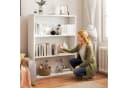 oyajia Bücherregal 3-fach Weiß Holzwerkstoff Bild 5