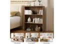 oyajia Bücherregal 3-Fach Standregal Holzwerkstoff Weiß/Holz Bild 5