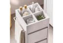 oyajia Badschrank schmal weiß mit 3 Schubladen und 4 Fächern Bild 3