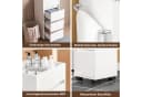oyajia Badschrank schmal weiß mit 3 Schubladen und 4 Fächern Bild 5