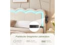 oyajia Polsterbett mit LED, Ladestation & Schubladen Beige Bild 3