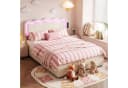 oyajia Polsterbett mit LED, Ladestation & 4 Schubladen Beige Bild 2