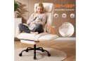 oyajia Chefsessel Ergonomisch Chenille Beige mit Fußstütze Bild 3