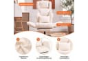 oyajia Chefsessel Ergonomisch Chenille Beige mit Fußstütze Bild 5