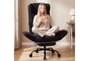 oyajia Chefsessel Ergonomisch Chenille Schwarz 200kg Belastbar Bild 1