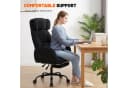 oyajia Chefsessel Ergonomisch Chenille Schwarz 200kg Belastbar Bild 4