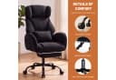 oyajia Chefsessel Ergonomisch Chenille Schwarz 200kg Belastbar Bild 5