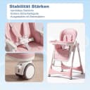 oyajia Kinderstuhl 3in1 Rosa höhenverstellbar klappbar Bild 4