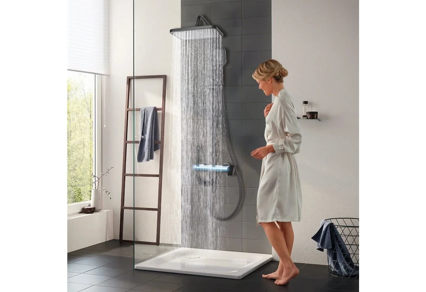 oyajia Duschsystem mit Regendusche & Digitalanzeige - Bild 4