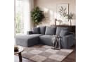oyajia Ecksofa modulares Sofa 240cm mit großer Chaiselongue grau Bild 1