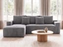 oyajia Ecksofa modulares Sofa 240cm mit großer Chaiselongue grau Bild 2