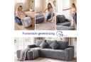 oyajia Ecksofa modulares Sofa 240cm mit großer Chaiselongue grau Bild 4