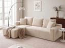 oyajia Ecksofa modulares Sofa 240cm mit großer Chaiselongue beige Bild 2