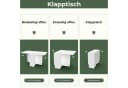 oyajia Klapptisch Esstisch Weiß mit Ablage Bild 5