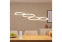 oyajia LED Pendelleuchte 30W Dimmbar 88cm Weiß mit Fernbedienung Bild 2