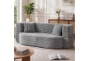 oyajia Schlafsofa Klappbar Grau Cord 192,5 cm Bild 2