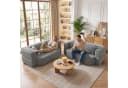 oyajia Schlafsofa Klappbar Grau Cord 192,5 cm Bild 4