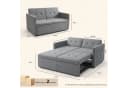 oyajia Schlafsofa 3 in 1 Klappsofa Grau mit Bettfunktion Bild 5