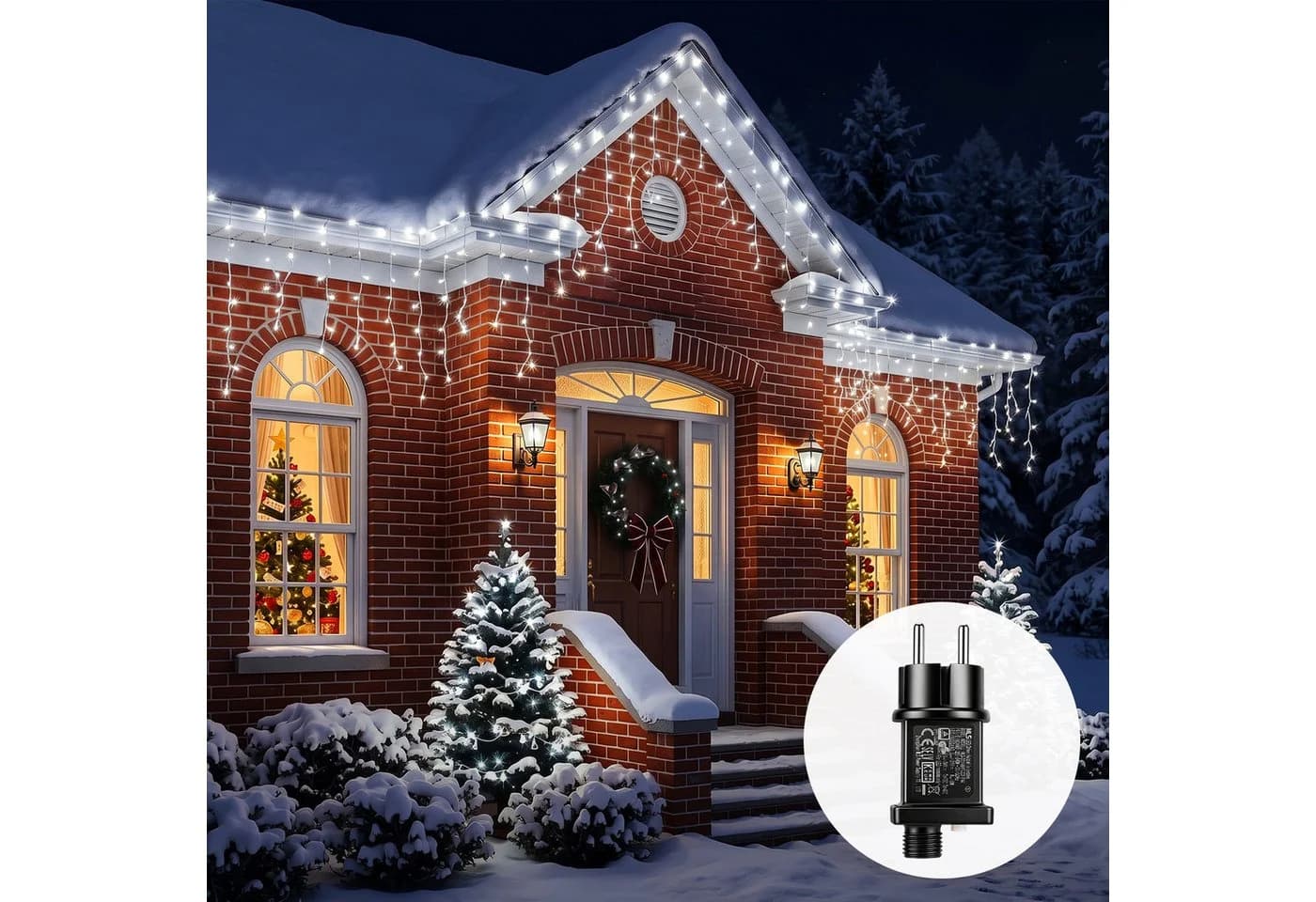 oyajia LED Eiszapfen Lichterkette 5-15m IP65 Timer Memory - Bild 3