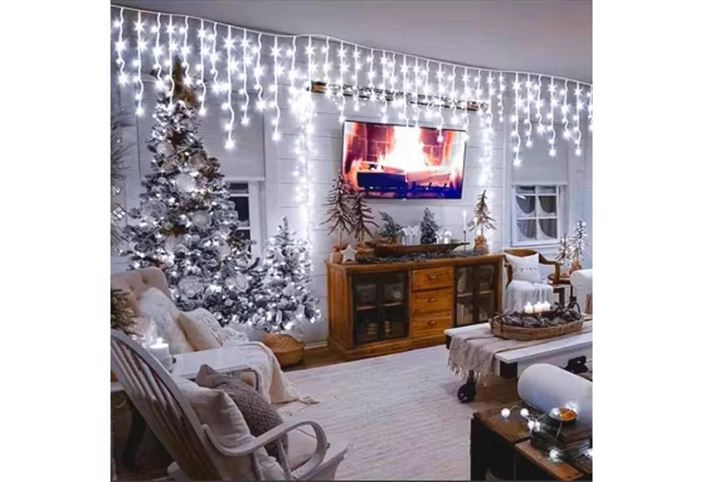 oyajia LED Eiszapfen Lichterkette 5-15m IP65 Timer Memory - Bild 4
