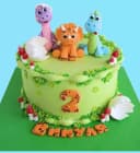 PartyFlamingo Dino Figuren Tortentopper Set 5-teilig Clay Bild 2
