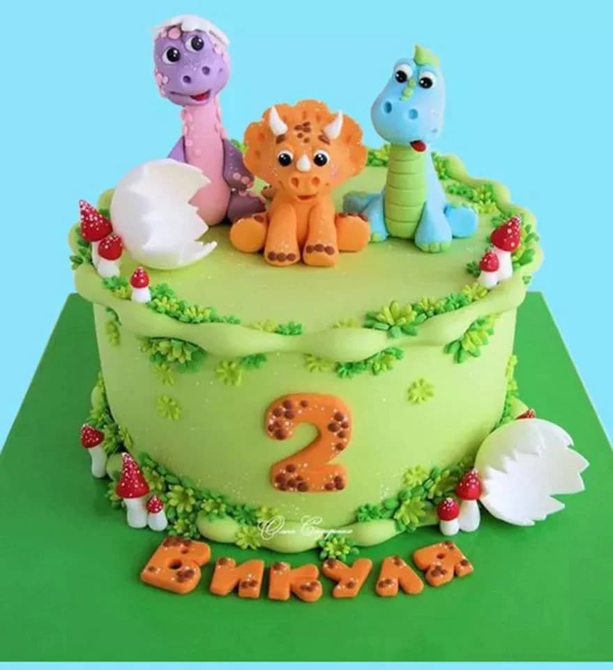 PartyFlamingo Dino Figuren Tortentopper Set 5-teilig Clay - Bild 2