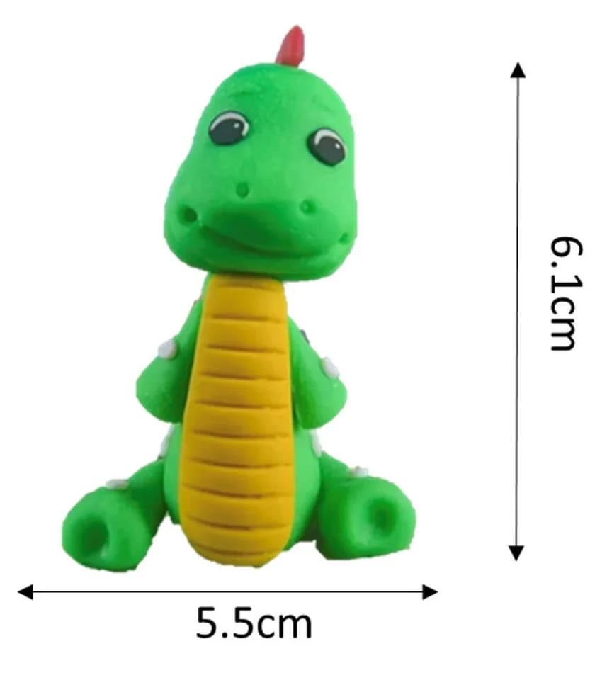 PartyFlamingo Dino Figuren Tortentopper Set 5-teilig Clay - Bild 4