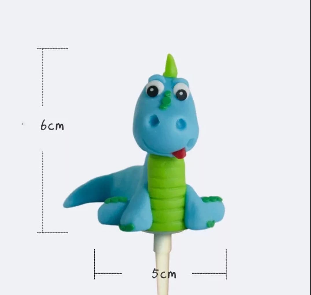 PartyFlamingo Dino Figuren Tortentopper Set 5-teilig Clay - Bild 5