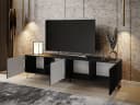 ALLHOUSE24 Lowboard PALERMO Sideboard Hochglanz gefräst, Metallfüße, 195 cm Bild 3