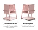 FITUEYES TV-Regal Plattenspieler Tisch HiFi Rack Holz Metall Rosa Bild 5