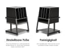 FITUEYES TV-Regal Plattenspieler Tisch HiFi Rack Holz Metall Schwarz Bild 5