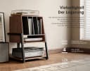 FITUEYES TV-Regal Plattenspieler Tisch HiFi Rack Holz Metall Bild 3