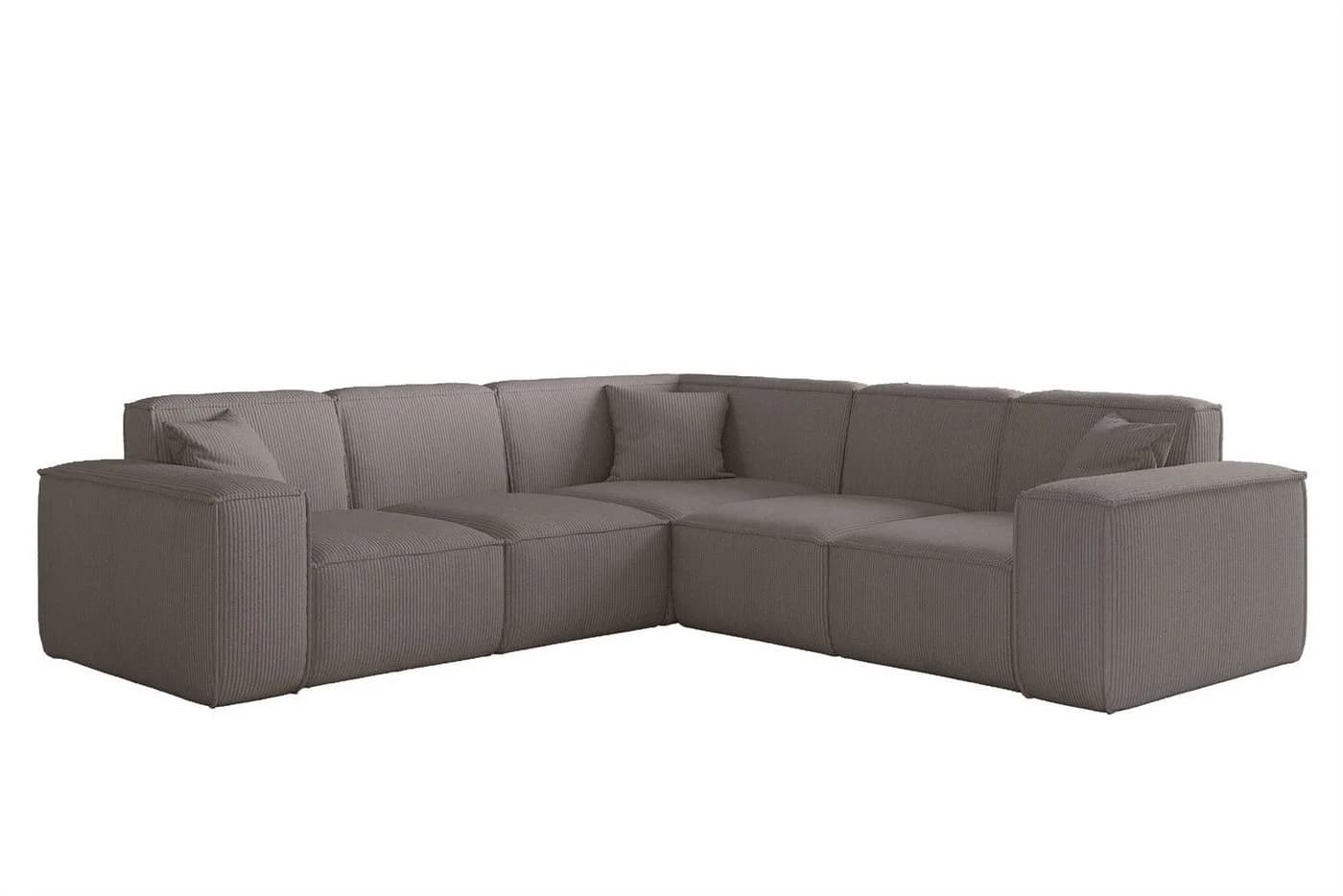 Fun Möbel Ecksofa CELES PREMIUM Stoff Scala Universal inkl. 3 Zierkissen