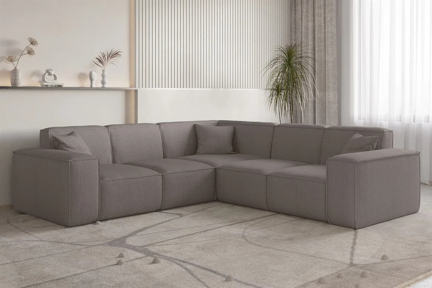 Fun Möbel Ecksofa CELES PREMIUM Stoff Scala Universal inkl. 3 Zierkissen - Bild 2