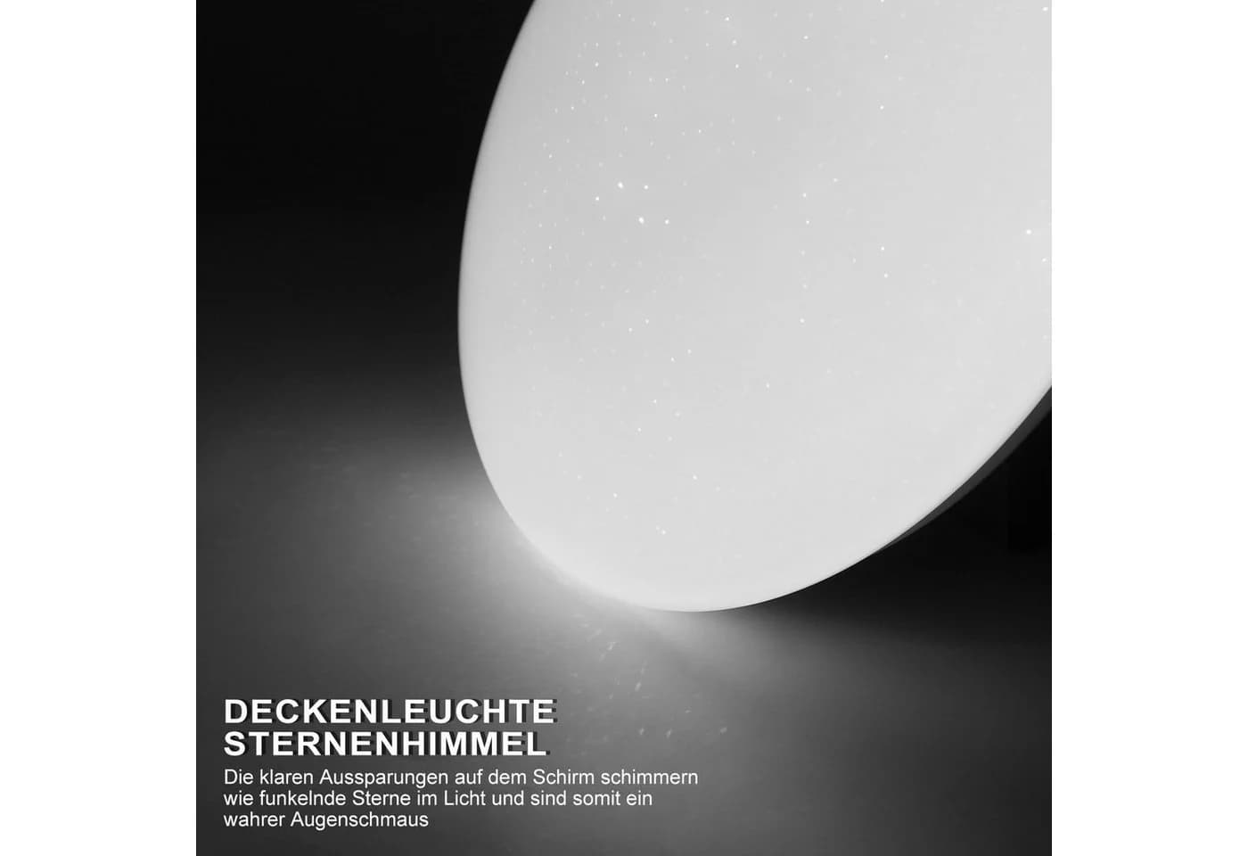 Nettlife LED Deckenleuchte Sternenhimmel 18W 3000/4000/6000K Ø30cm Rund - Bild 4
