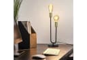 Nettlife Tischleuchte Schwarz-Gold E27 mit Kippschalter LED wechselbar Bild 2