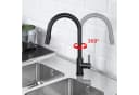 Nettlife Küchenarmatur Wasserhahn Schwarz Ausziehbar 360° Drehbar Edelstahl Bild 4