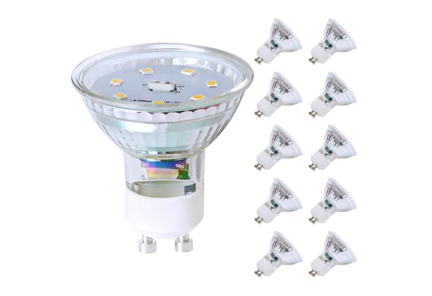 ZMH LED-Leuchtmittel 5W Energiesparlampe GU10 10 St. Warmweiß/Neutralweiß - Bild 2