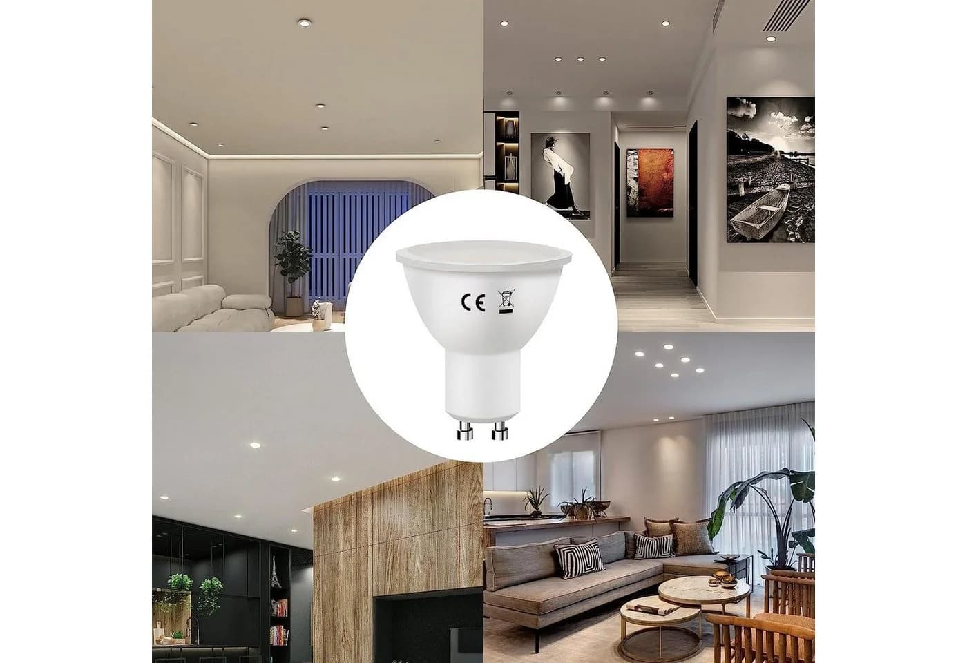 ZMH LED-Leuchtmittel 6W Energiesparlampe GU10 Warmweiß - Bild 5