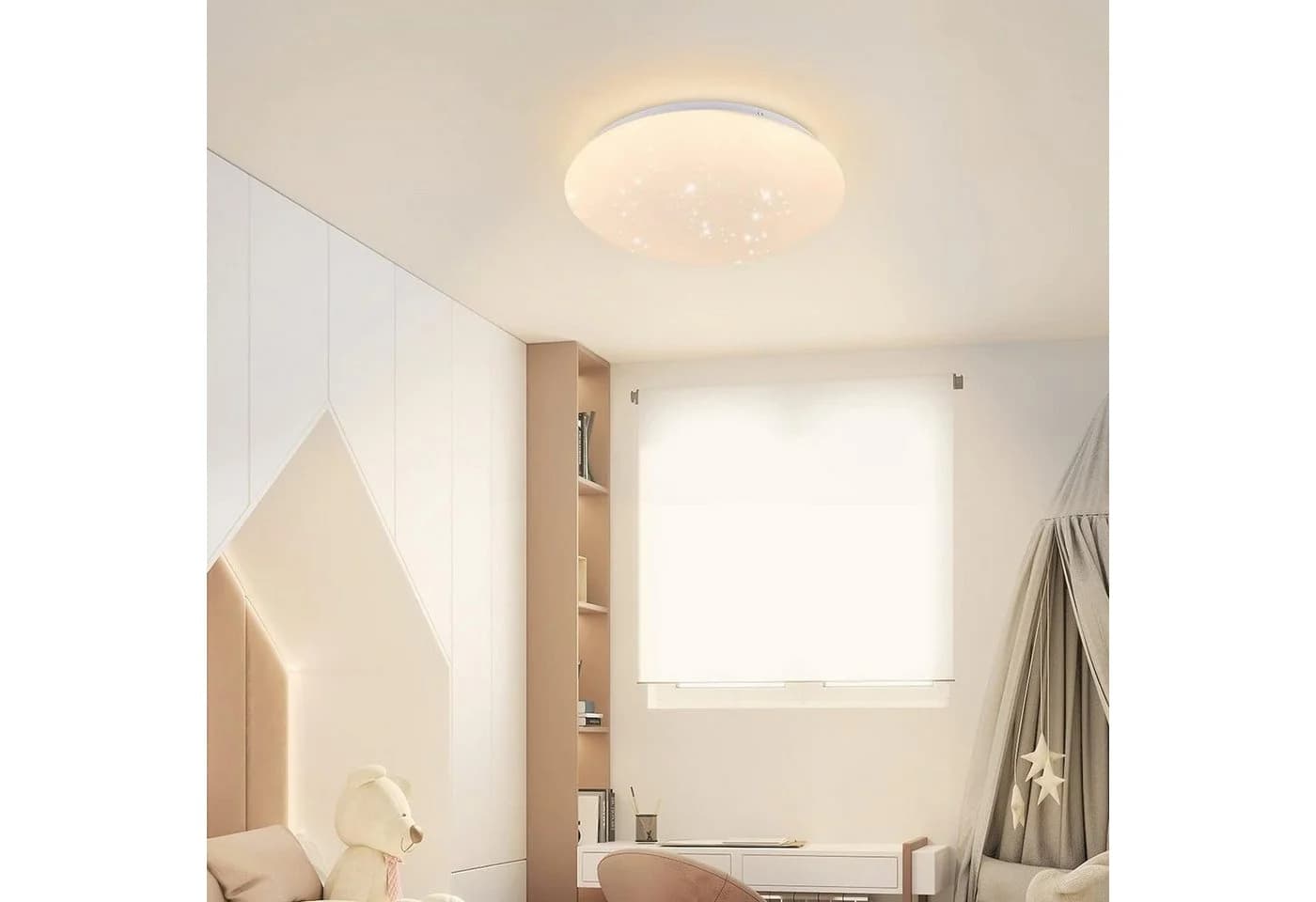 ZMH LED Deckenleuchte Sternenhimmel Warmweiß 3000K 18W