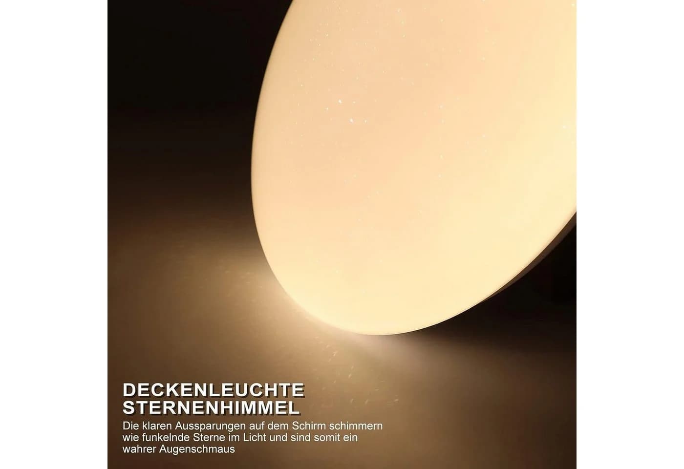 ZMH LED Deckenleuchte Sternenhimmel Warmweiß 3000K 18W - Bild 3