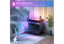 LVSOMT Nachttisch mit Ladestation und RGB Schwarz Bild 4