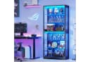 BROTTAR Vitrine aus Glas, 6 Ebenen, LED-Beleuchtung, Schwarz Bild 1