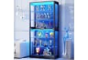 BROTTAR Vitrine aus Glas, 6 Ebenen, LED-Beleuchtung, Schwarz Bild 2