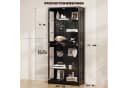 BROTTAR Vitrine aus Glas, 6 Ebenen, LED-Beleuchtung, Schwarz Bild 3