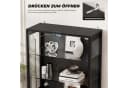 BROTTAR Vitrine aus Glas, 6 Ebenen, LED-Beleuchtung, Schwarz Bild 4