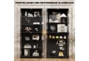 BROTTAR Vitrine aus Glas, 6 Ebenen, LED-Beleuchtung, Schwarz Bild 5