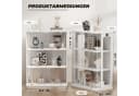 BROTTAR Glasvitrine Rund 4 Ebenen LED mit Sensor weiß Bild 3