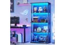 BROTTAR Glasvitrine Runddesign 4 Ebenen LED & Sensor Schwarz Bild 3